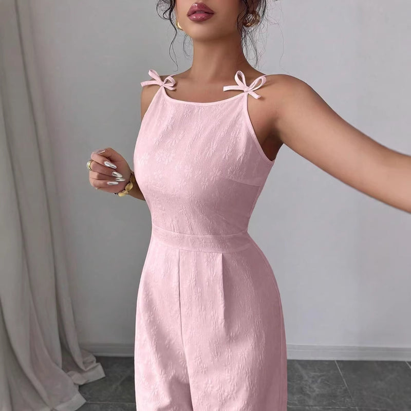Elegant Womens Jumpsuit With A Bow At The Shou 4