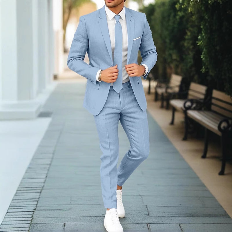 Ellis Linen-Blend Suit Set
