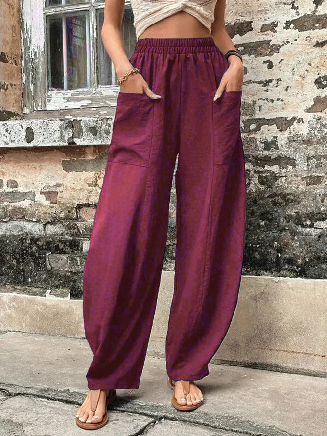 Isla Harem Beach Pants — Crimson