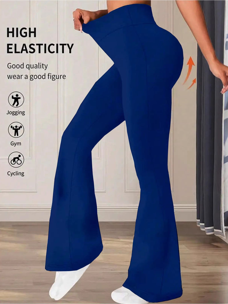 High Waist Flare Pants | Hazel & June Blue