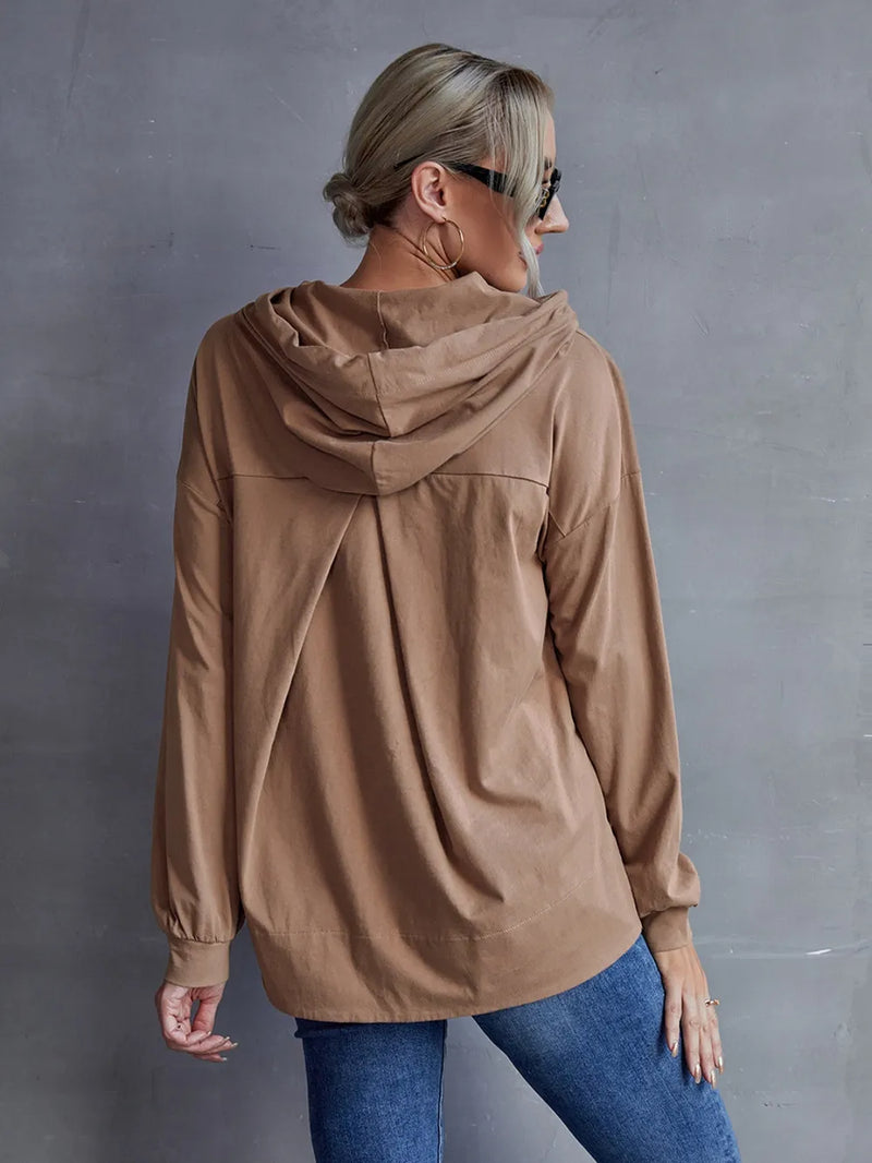 Ivy Lane Drawstring Pocketed Dropped Shoulder Hoodie 8
