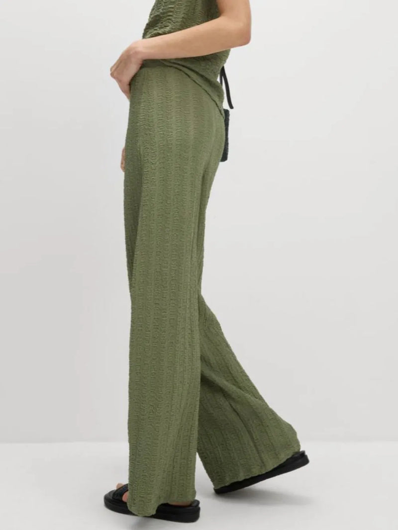 Round Neck Cap Sleeve Top and Pants Set | Hazel & June Pants