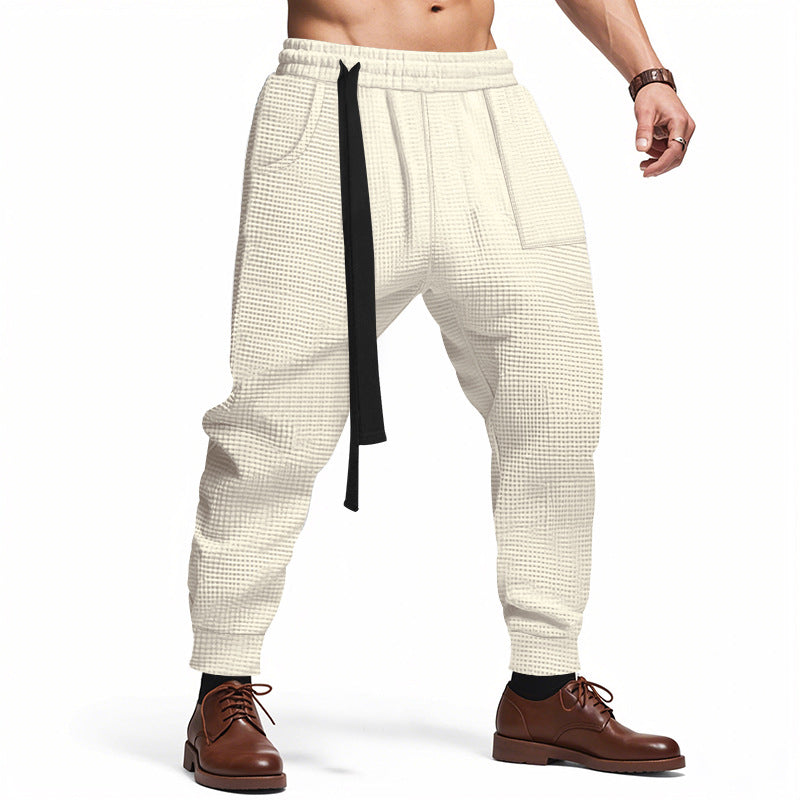 Nico Waffle Track Pants — Khaki