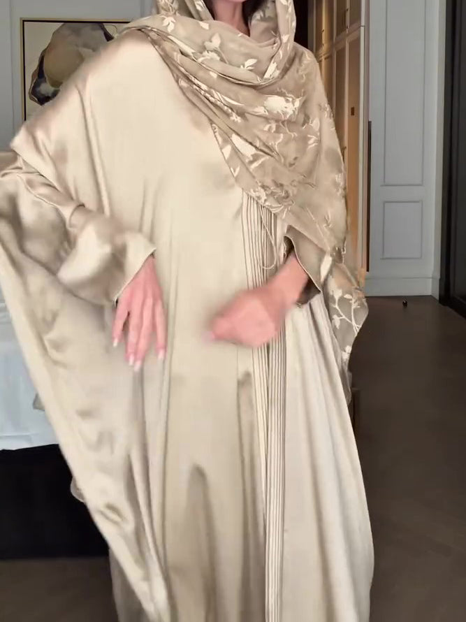 Beige Floral Jacquard Kimono Cardigan 2