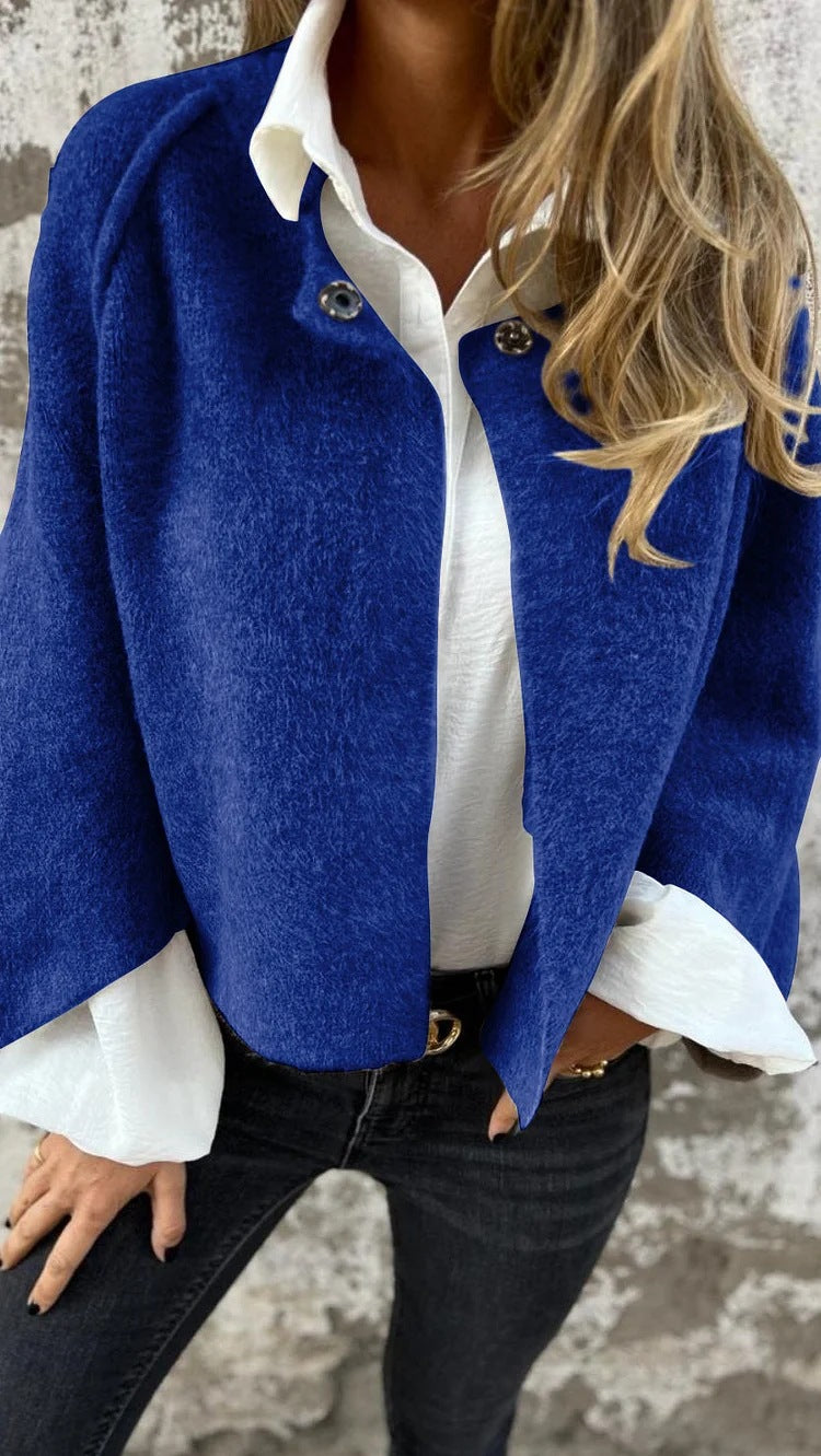 Noa Batwing Cropped Layer — Blue
