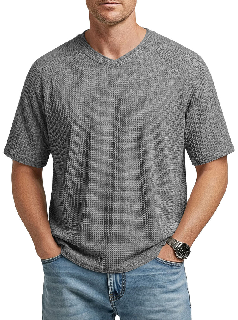 Raglan Waffle-Knit Tee 2