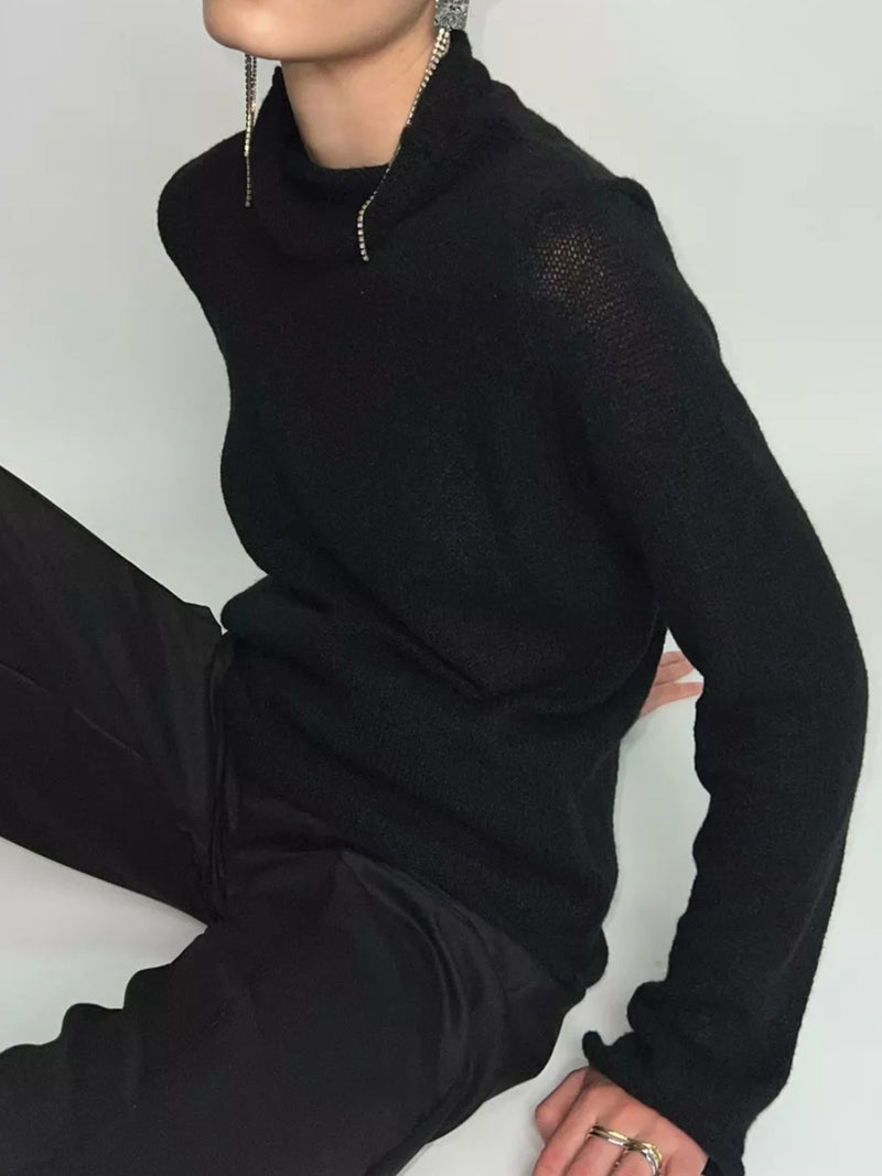 Mock Neck Long Sleeve Sweater 7