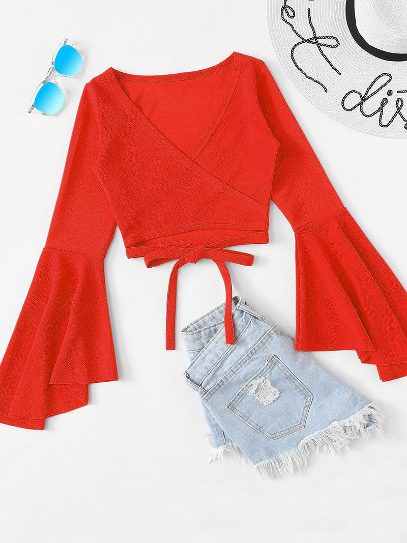 Tied Flare Sleeve Top 5