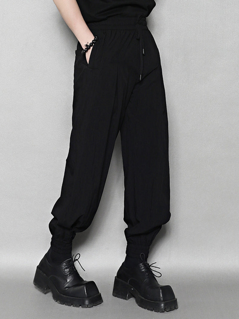 Men's Relaxed Fit Drawstring Ankle Cuffed Pants 3