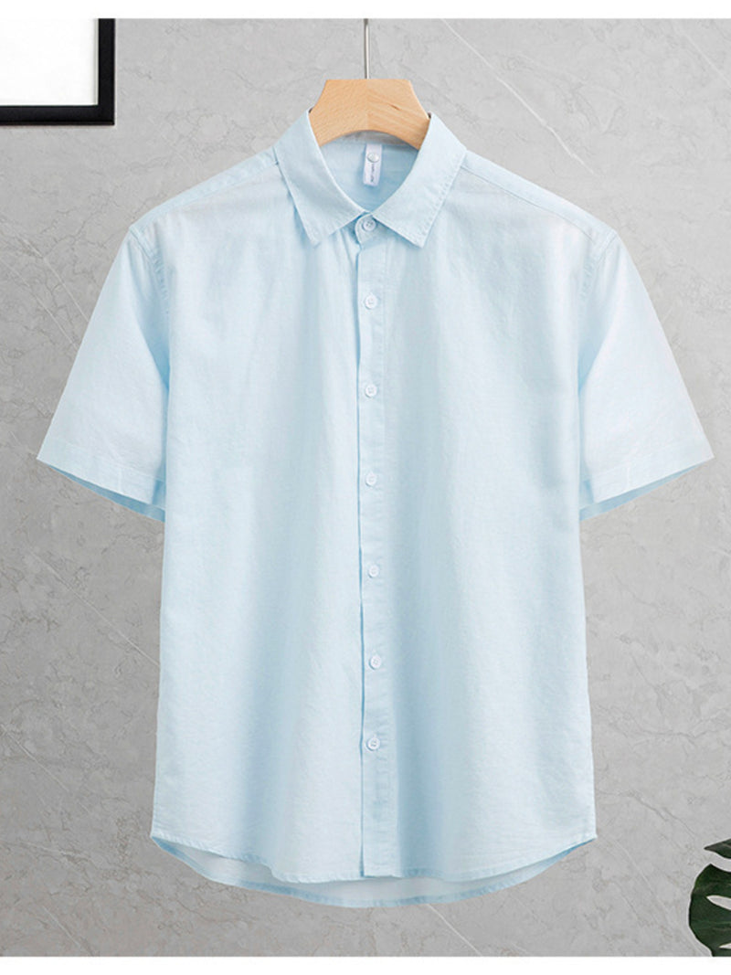 Men's Plus Size Button Up Short Sleeve Shirt 1