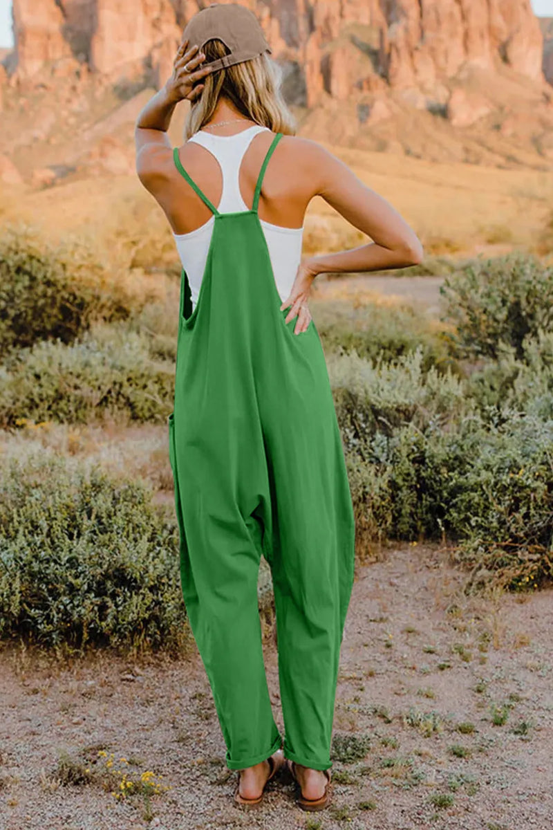 Double Take Full Size V-Neck Sleeveless Jumpsuit with Pockets 5