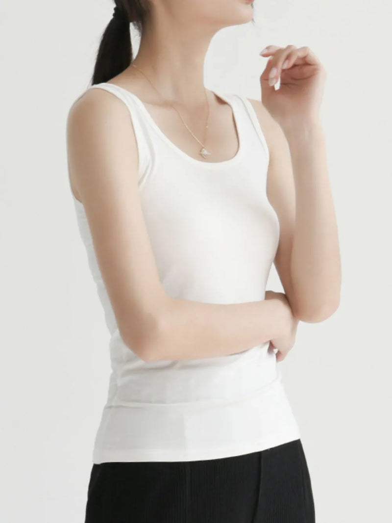 Scoop Neck Wide Strap Tank 6