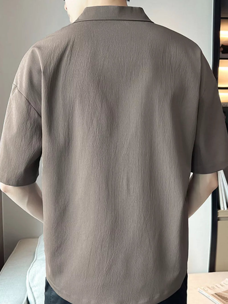 Men's Plus Size Short Sleeve Polo Shirt with Embroidered Detail 7