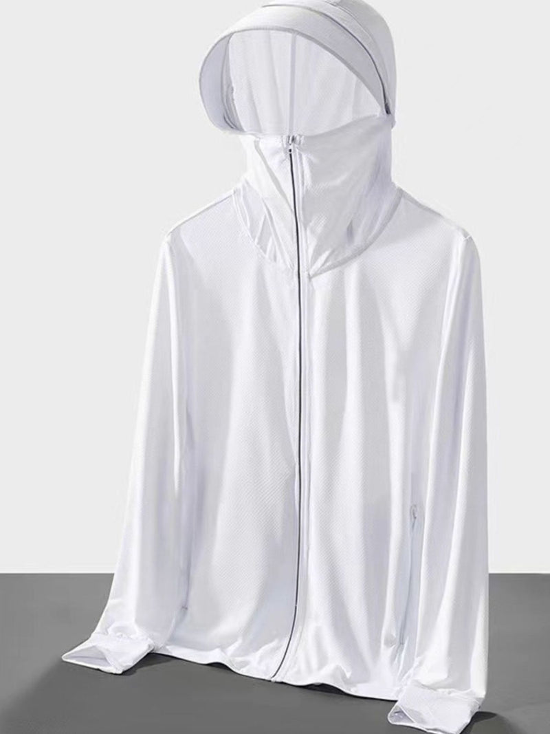 Men's Plus Size Hooded Performance Jacket With Face Shield 3