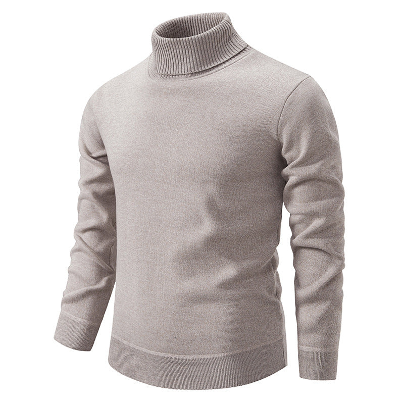 Mercer Black Turtleneck Sweater — Beige
