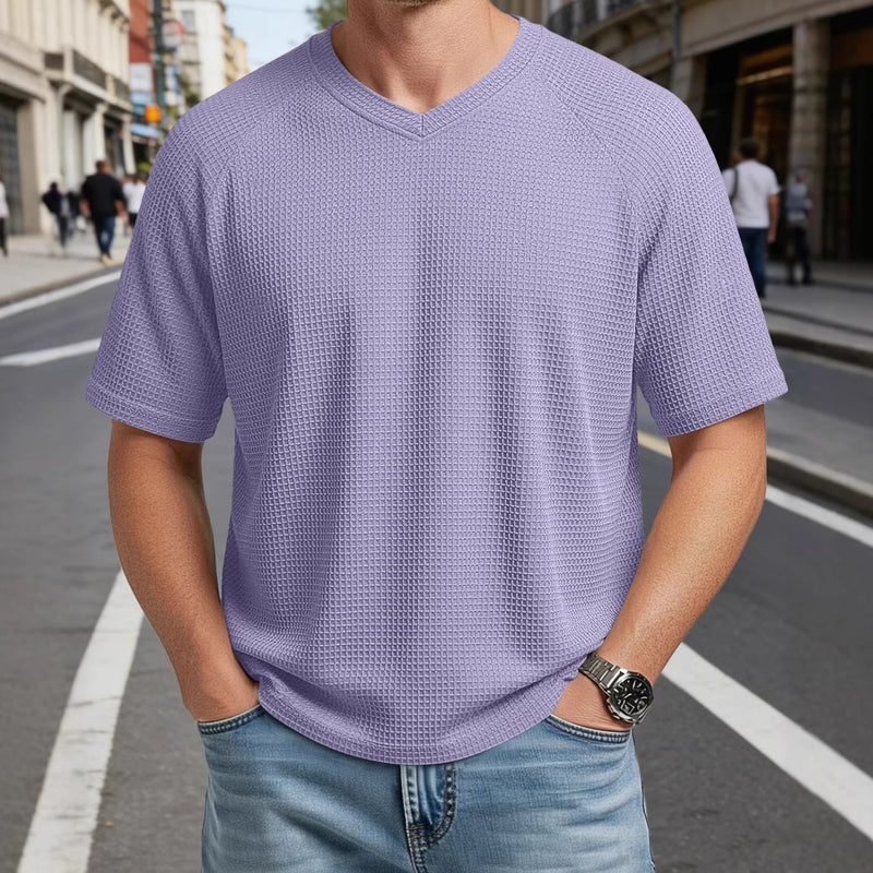 Raglan Waffle-Knit Tee 1