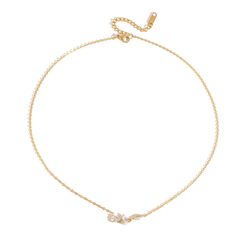 Aria French Zircon Stainless Steel Necklace — 3