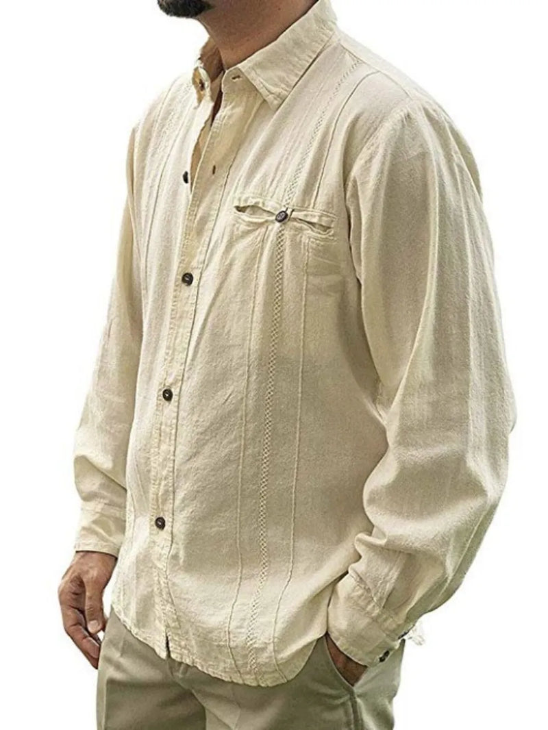 Men's Plus Size Button Up Long Sleeve Shirt 5