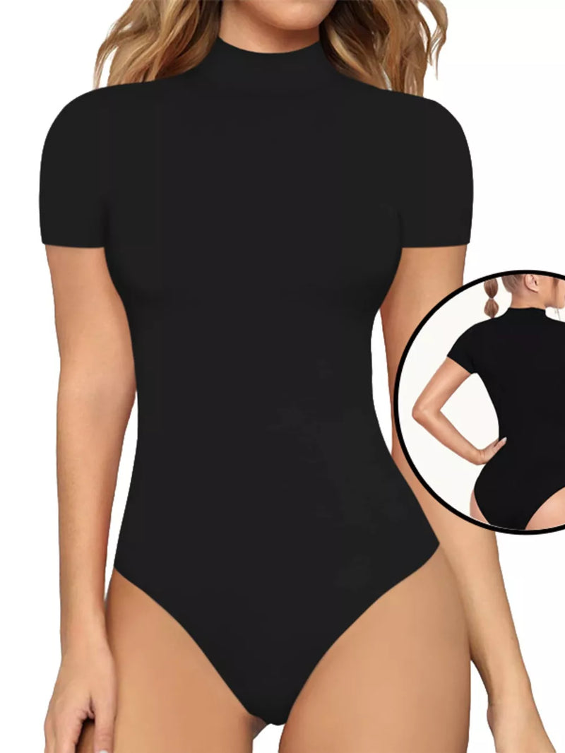Mock Neck Short Sleeve Bodysuit 4