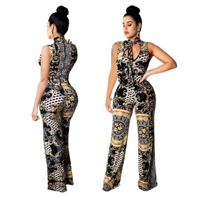 Mila Printed Sleeveless Jumpsuit