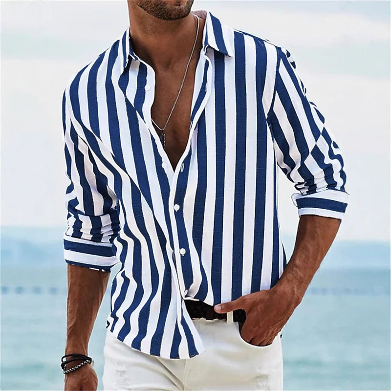 Harbor Striped Long Sleeve Shirt — ZM72604701