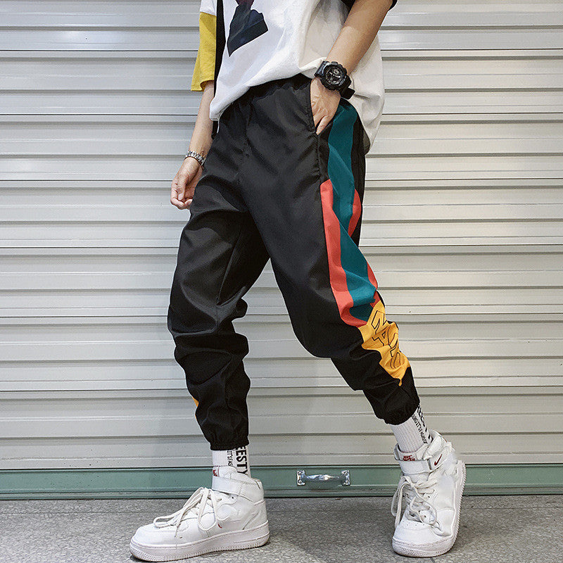 Leo White Sport Joggers — Black