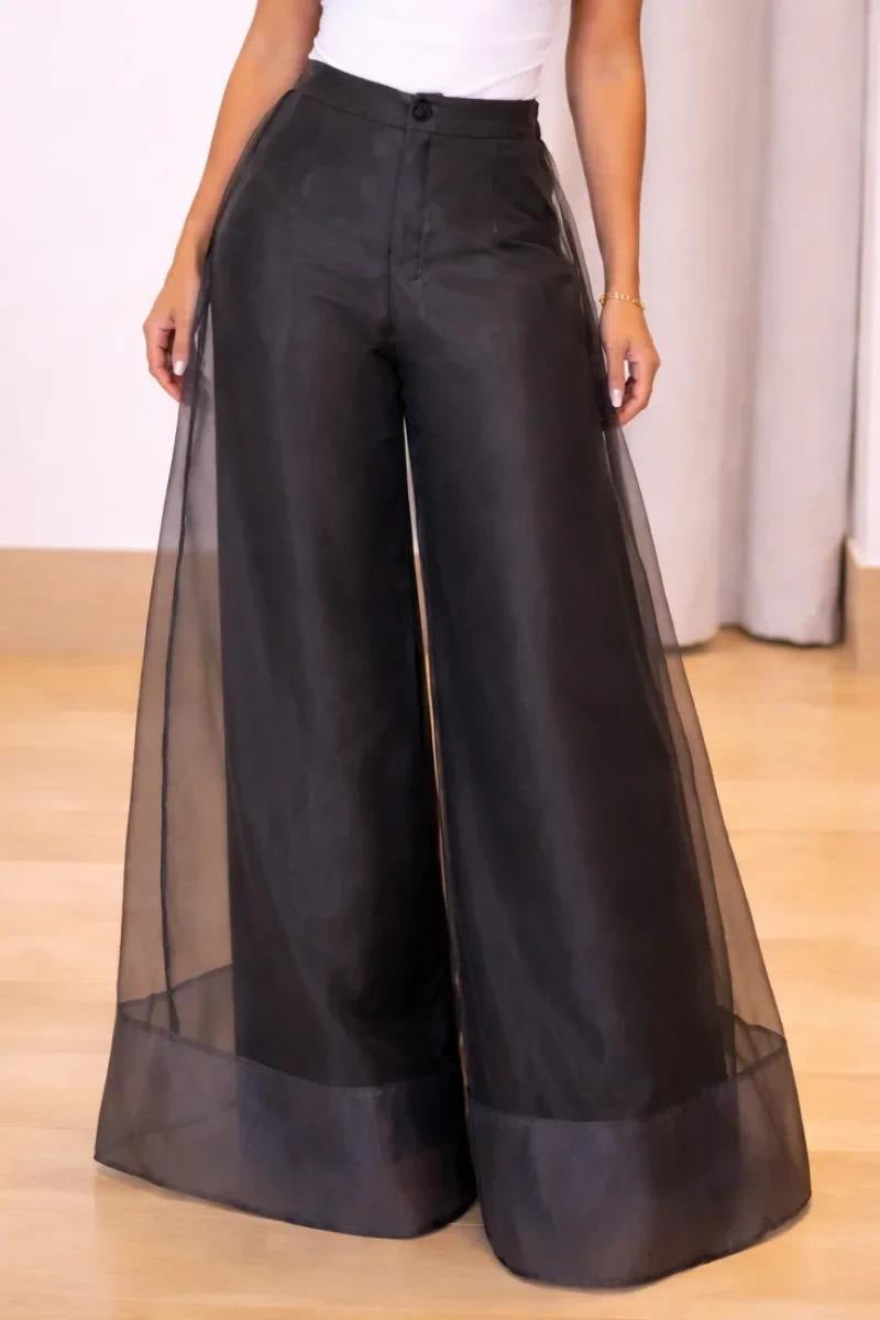 Lila Sheer Wide-Leg Trousers 3