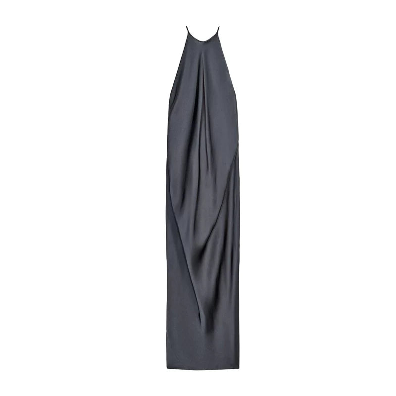 Lúa vestido satén halter 2