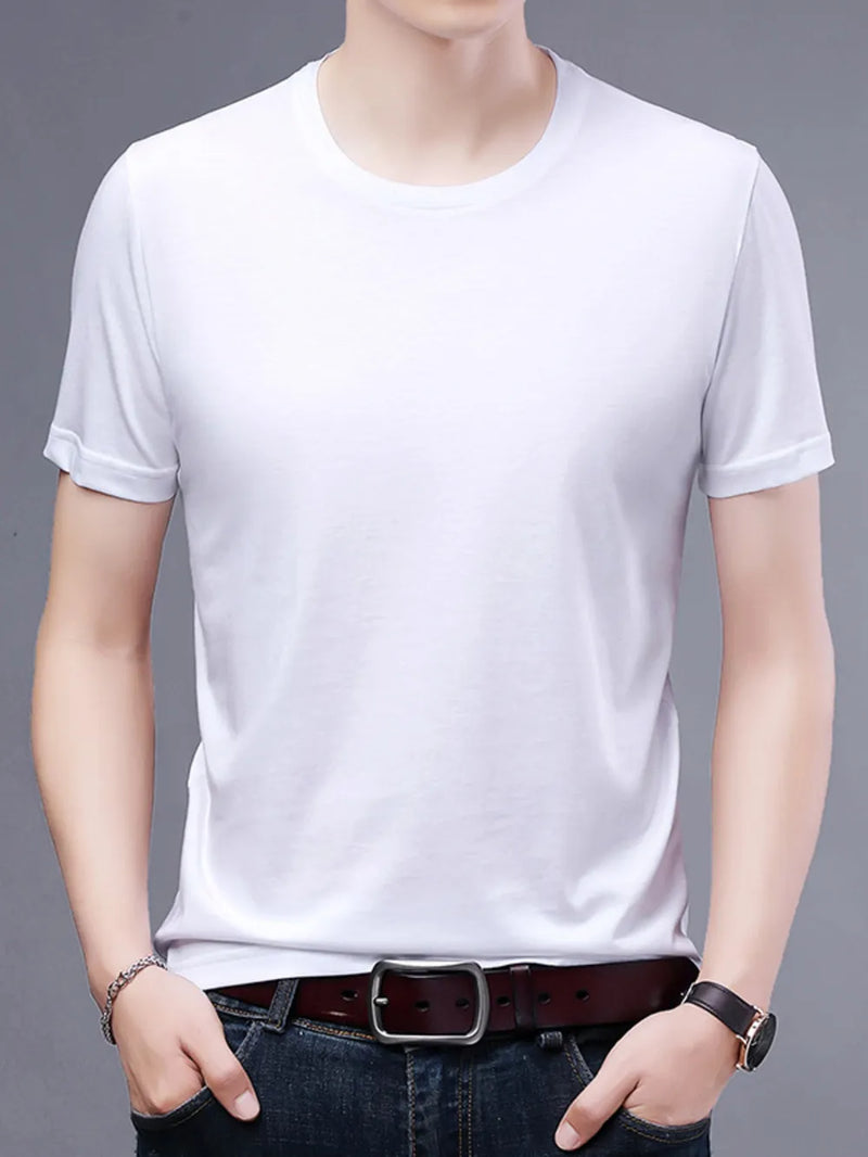 Men's Plus Size Classic Crew Neck Basic T-Shirt 1