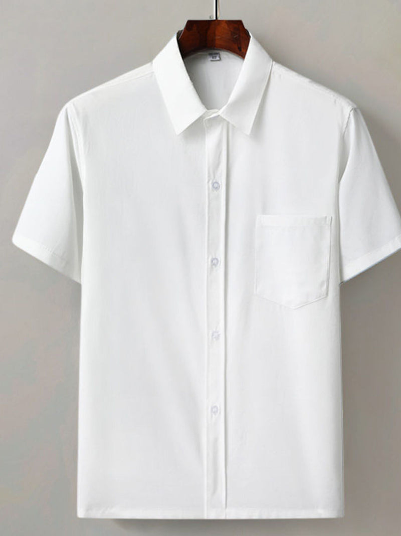 Men's Full Size Button Up Short Sleeve Shirt Plus Size 3