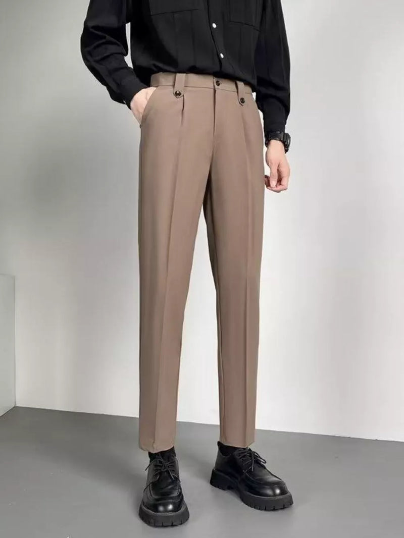 Men's Slim Fit Ankle-Length Dress Pants 2