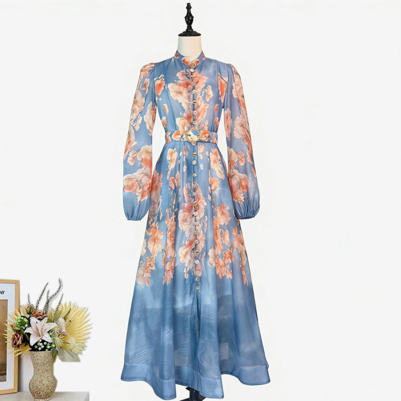 Delphine Puff-Sleeve Belted Dress 7