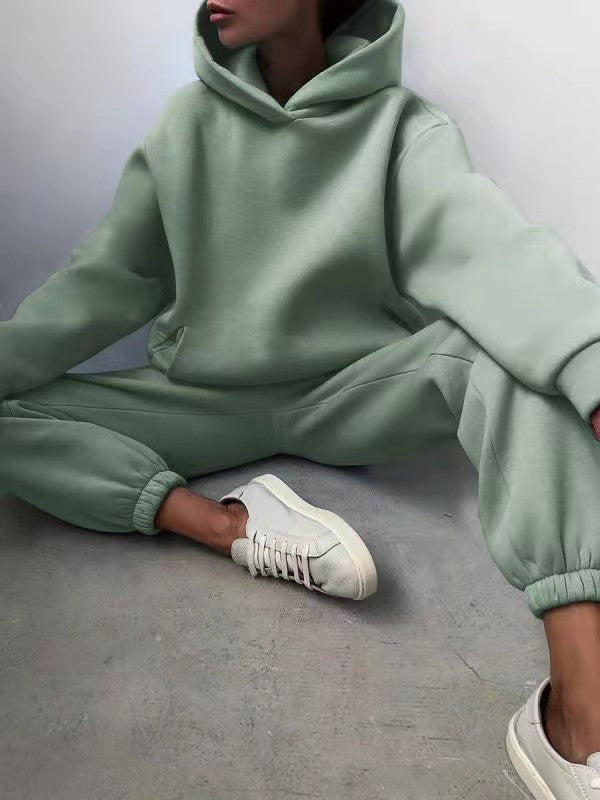 Mira Hooded Lounge Set — Green