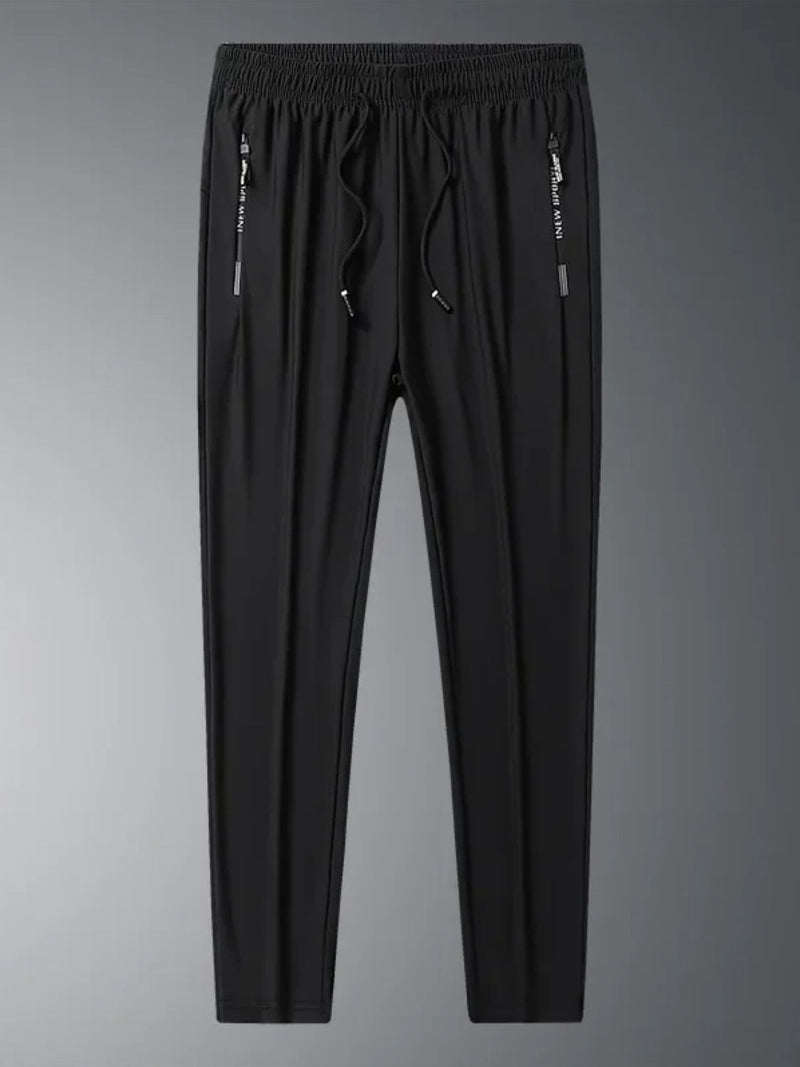 Men's Plus Size Drawstring Pants With Pockets Black