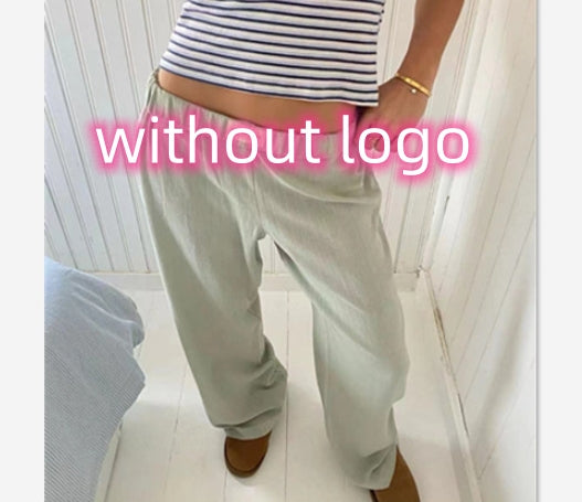 Mara Striped Wide Leg Pants — Light Green