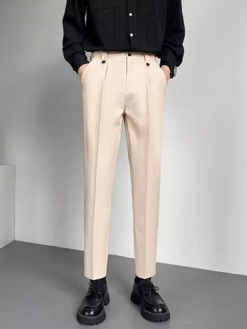 Men's Slim Fit Ankle-Length Dress Pants 4