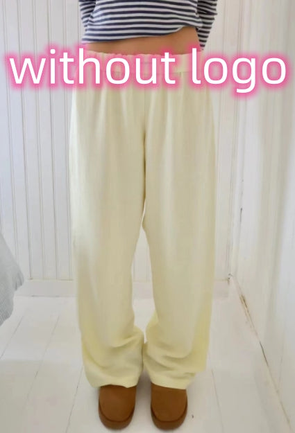 Mara Striped Wide Leg Pants — Light yellow