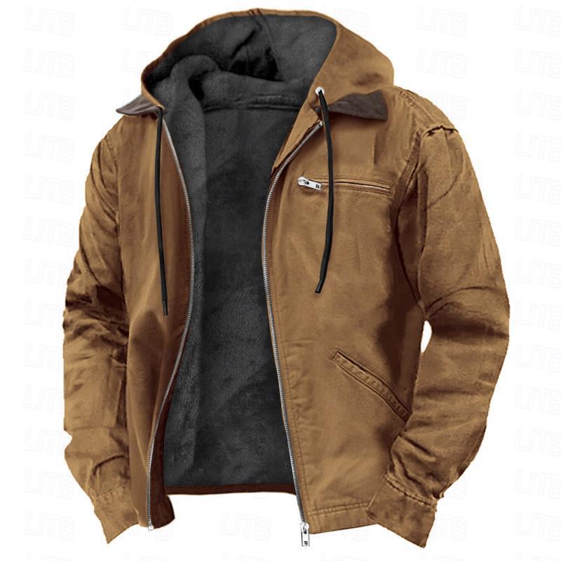 Dorian Fleece Zip Jacket in Camel