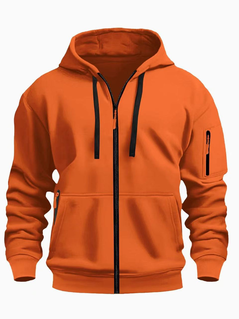 Carter Zip Hoodie Jacket — Orange
