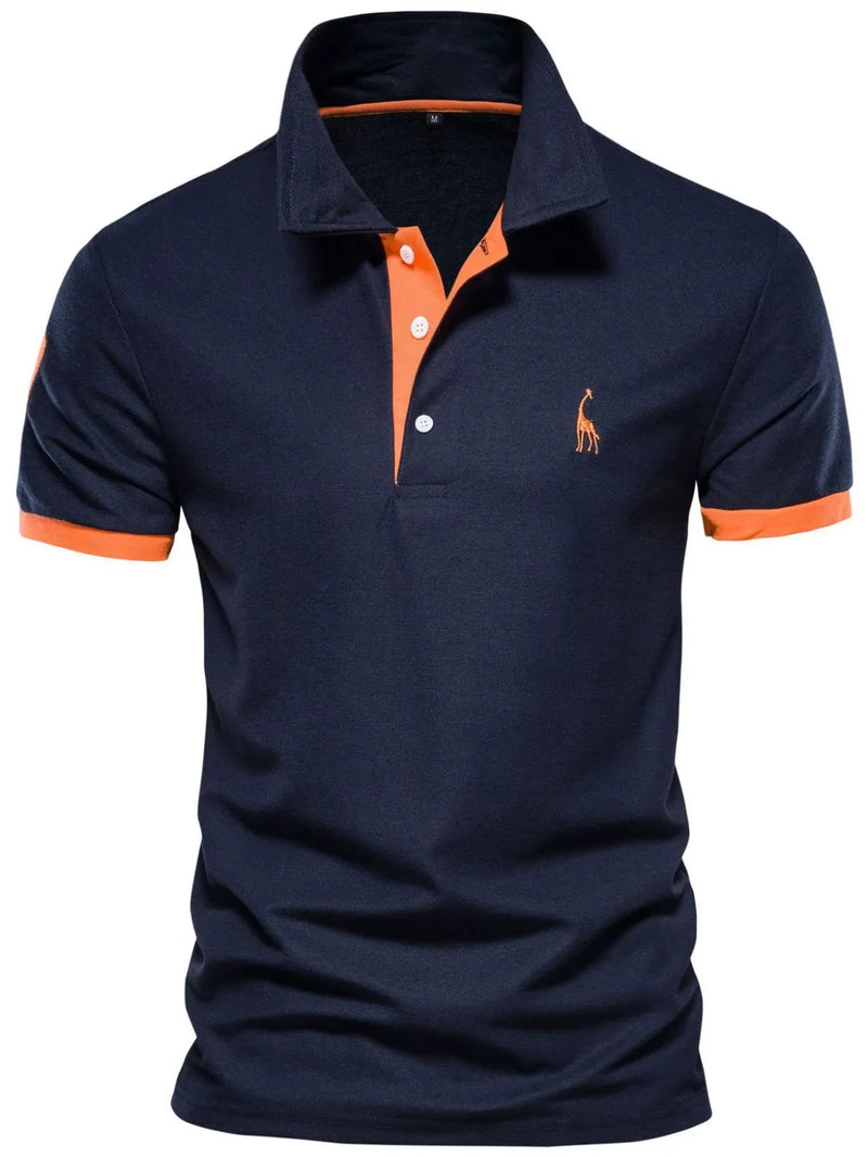 Men's Full Size Contrast Trim Classic Polo Shirt Plus Size 6