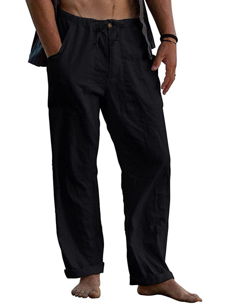 Men's Full Size Drawstring Straight Leg Pants Plus Size 5