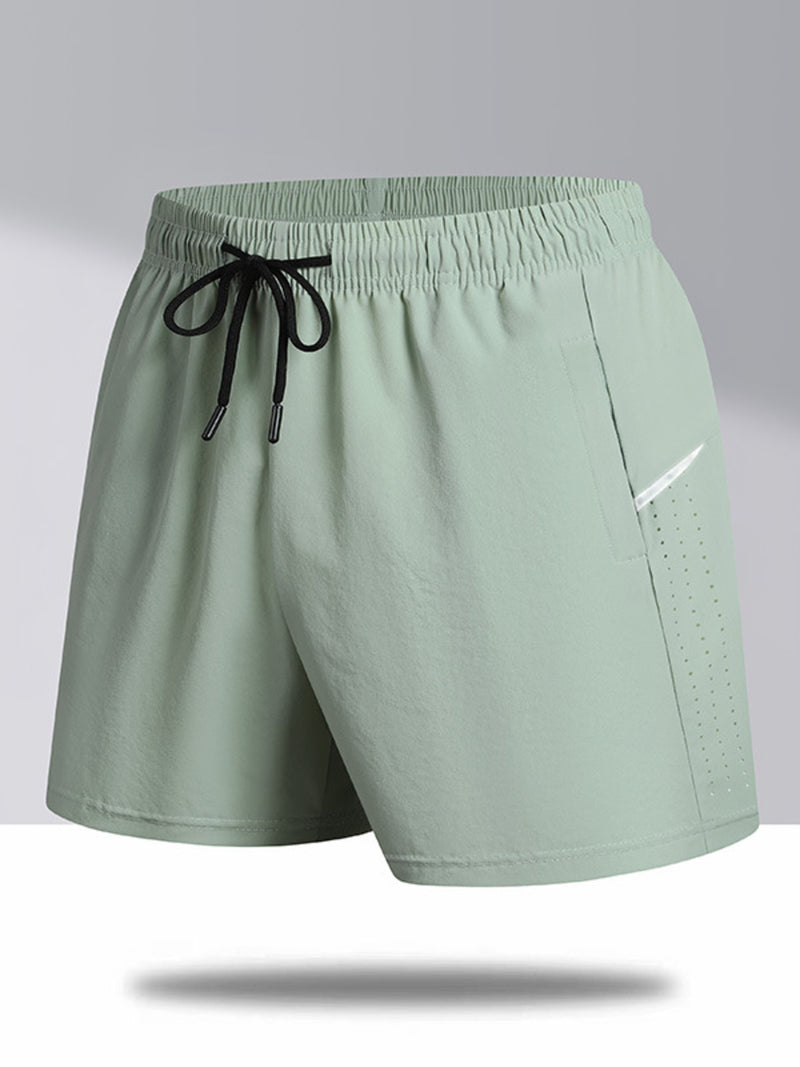 Men's Plus Size Drawstring Shorts | Hazel & June Bean Green