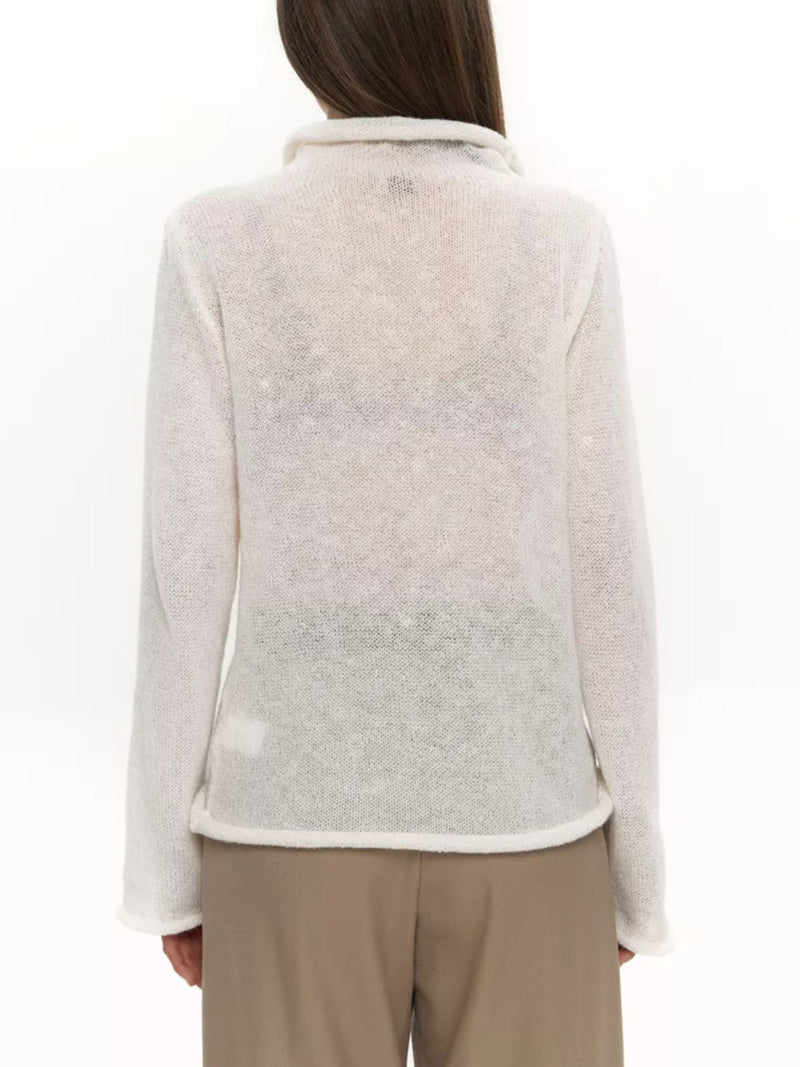 Mock Neck Long Sleeve Sweater 4