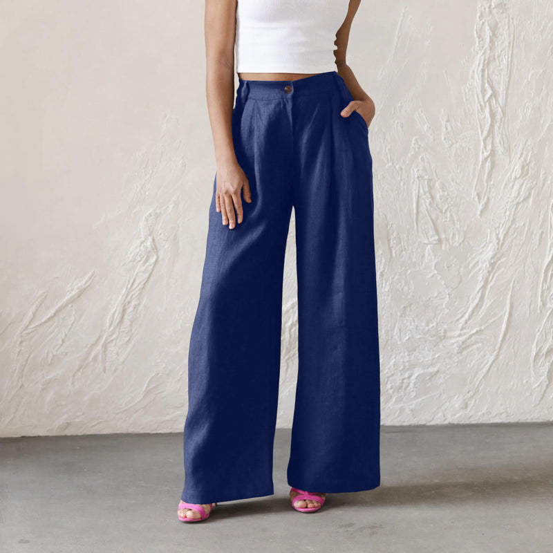 Maren High-Waist Wide-Leg Trousers 6