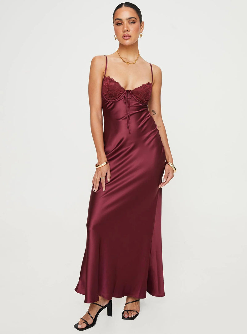 Noémie Satin Slip Dress 5