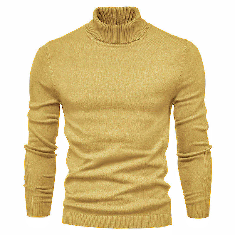 Grey Turtleneck Sweater — Grain Yellow
