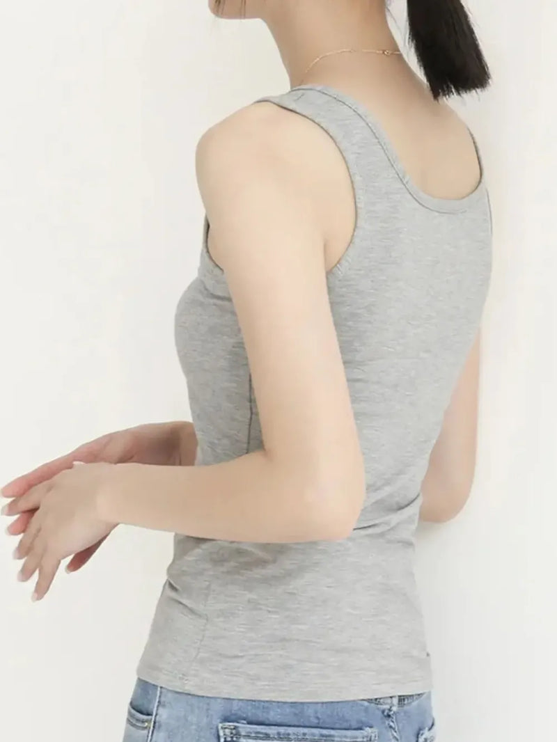 Scoop Neck Wide Strap Tank 3