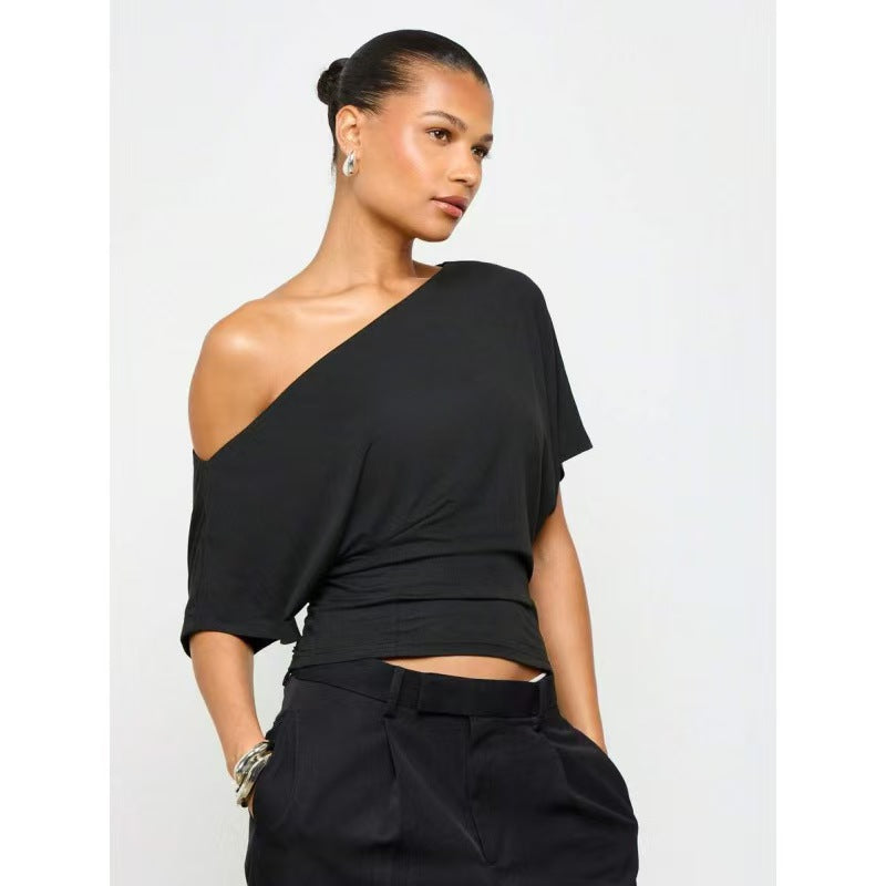 Livia Loose Summer Tee — Black