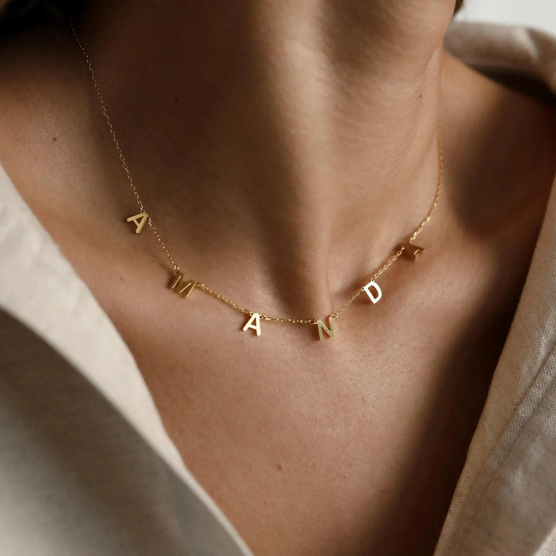 Initial Pendant Necklace 6