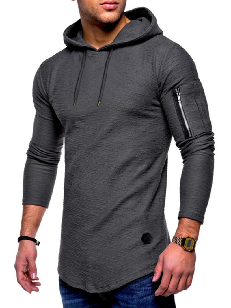 Men's Plus Size Casual Slim Fit Long Sleeve Hoodie 7